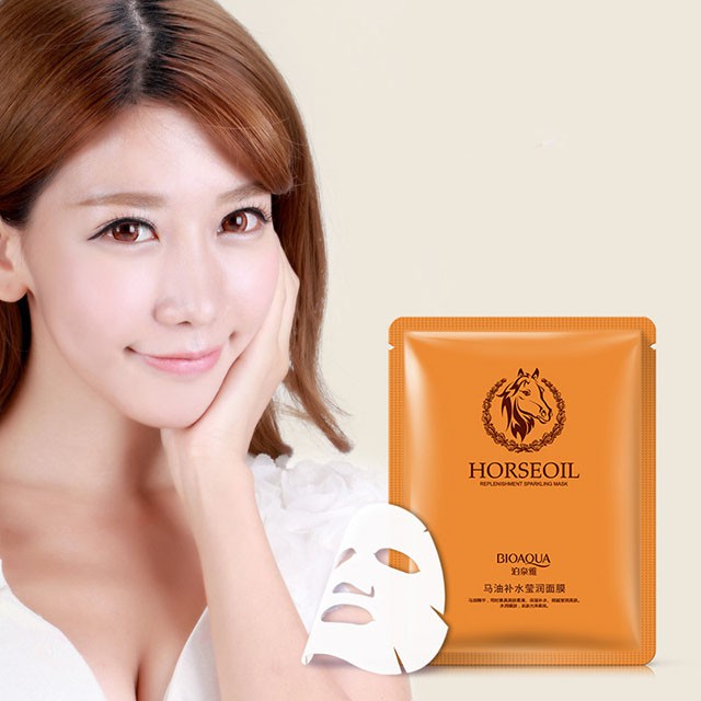 Mặt Nạ Bioaqua Dưỡng Ẩm Nhau Thai Ngựa Horse Oil Mask