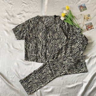Bộ pijama lụa MANGO vải siêu mát mịn