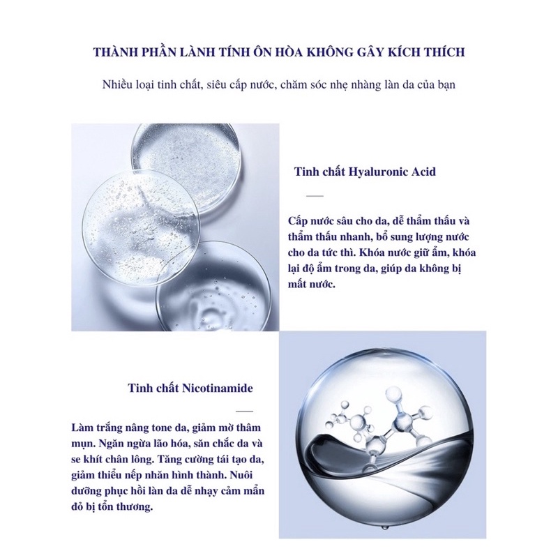 Mặt nạ cấp nước, trắng da Hyaluronic Acid Biusan