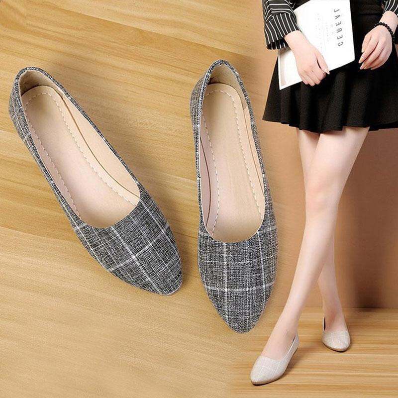 CHZK Giày Búp Bê Đế Bệt Mũi Nhọn Thời Trang Xuân Hè 2023