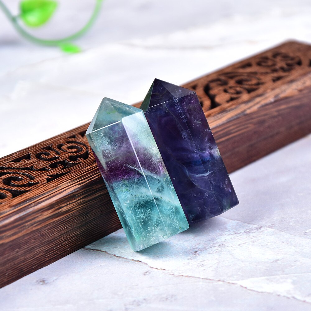 1 Viên Đá Fluorite Tự Nhiên Đầu Lục Giác 5-6cm Dùng Trang Trí Nhà Cửa DIY