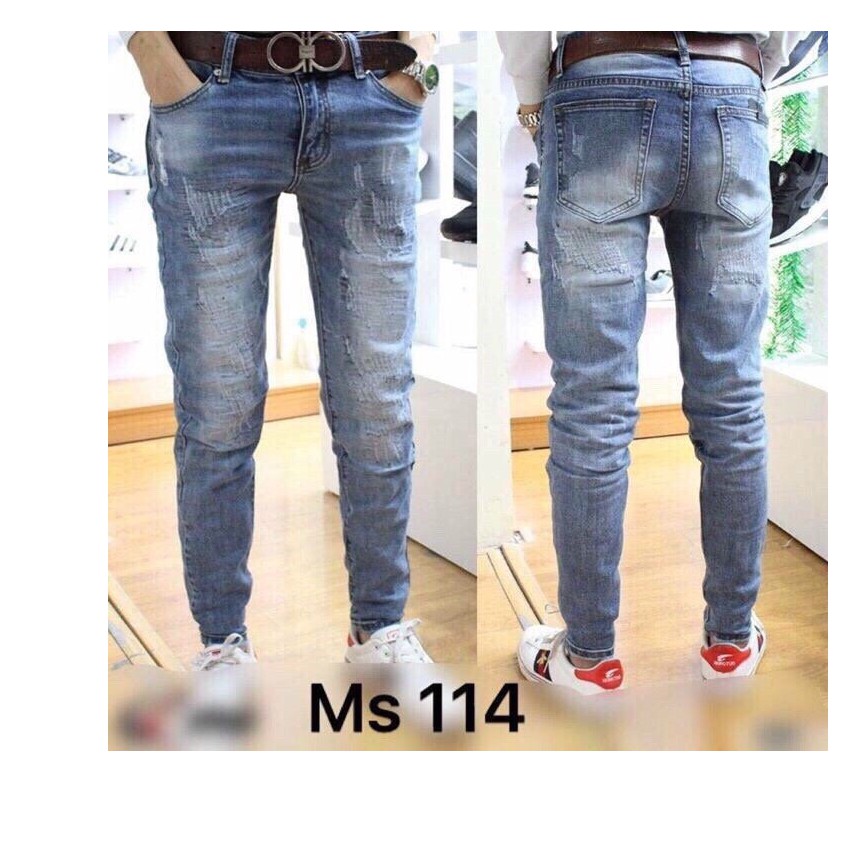 QUẦN JEAN NAM XANH NHẠT CÀO 114 MODEM 2