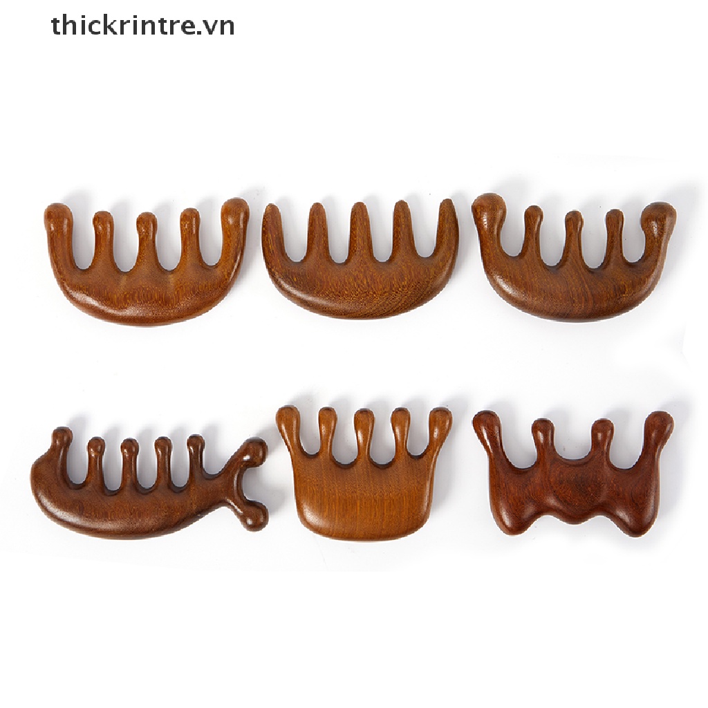 Lược Gỗ Đàn Hương Răng Thưa Chống Tĩnh Điện 1 Cái