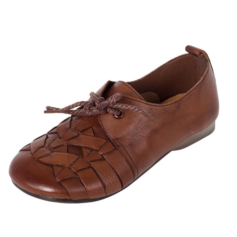 Giày Da Mũi Tròn Phong Cách Retro Anh Quốc Thời Trang Mùa Thu Dành Cho Nữ 2022