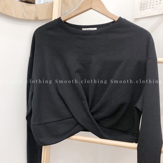Áo nỉ xoắn eo