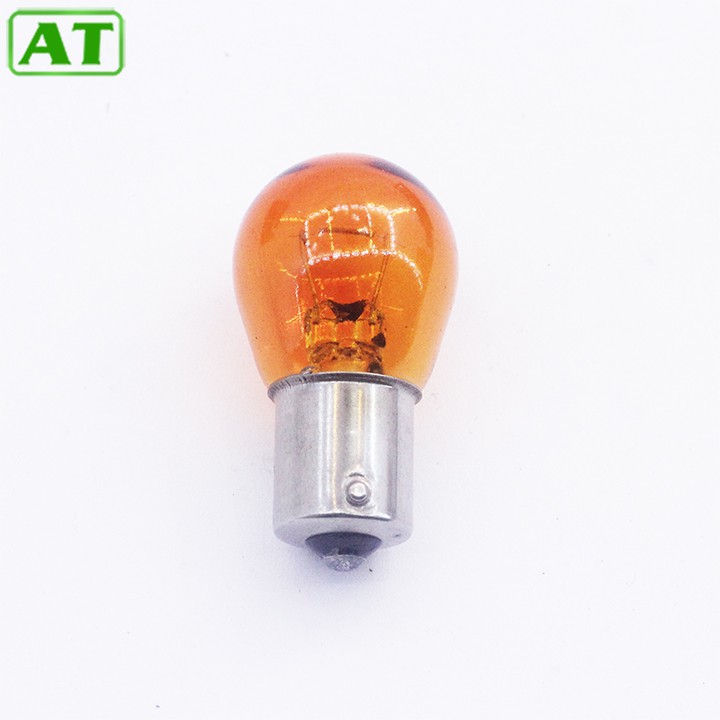 Hộp 10 Bóng Đèn Xi Nhan Ô Tô Chân Cài Lệch 12V 21W Màu Vàng