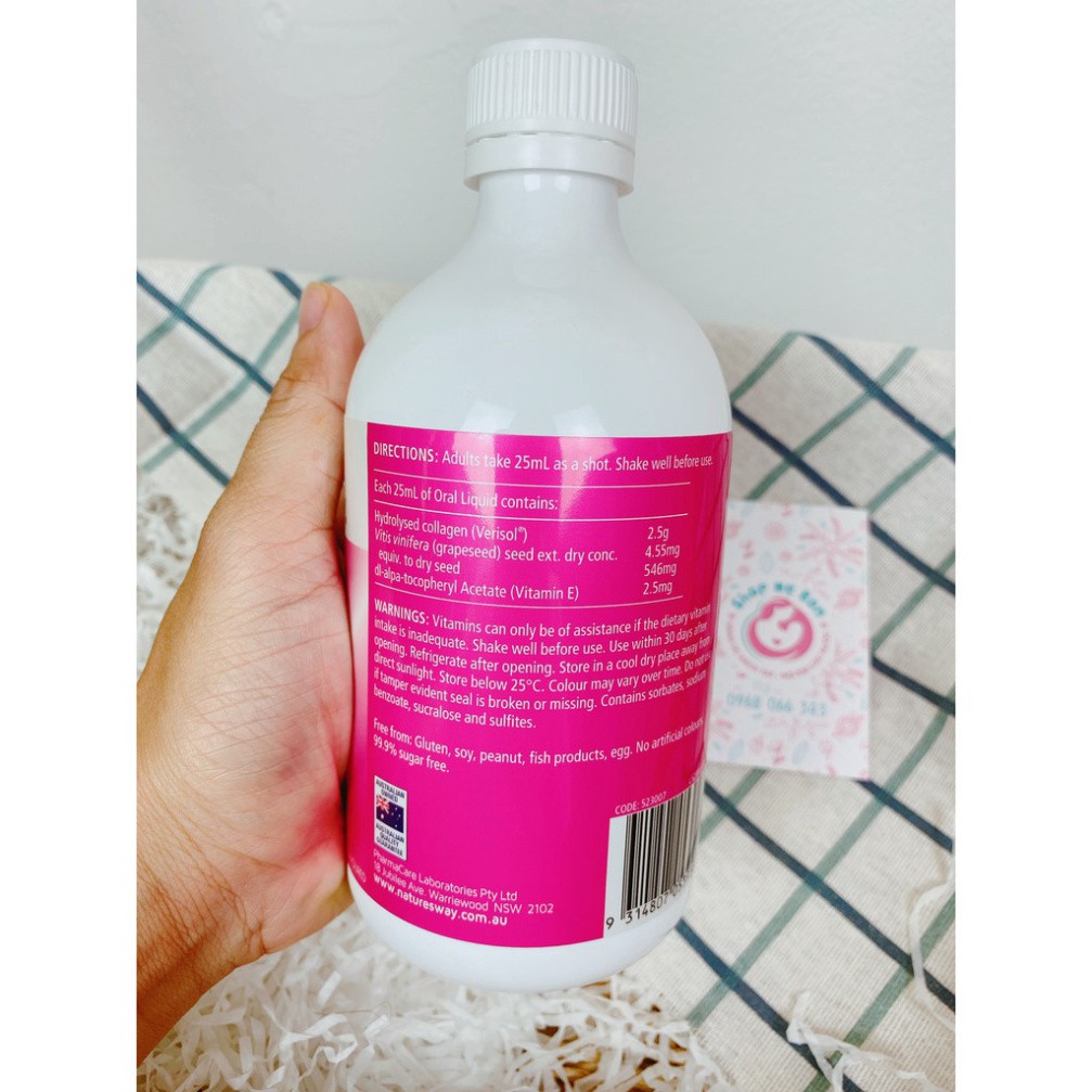 [CHUẨN AIR] Collagen nước Nature's Way Beauty Collagen Liquid 500ml - Xuất xứ Úc