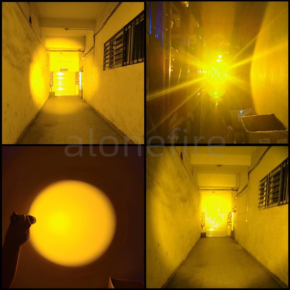 Đèn pin ALONEFIRE E17 3800 Lumen 18650 ánh sáng trắng / cam / vàng chống nước mang theo du lịch