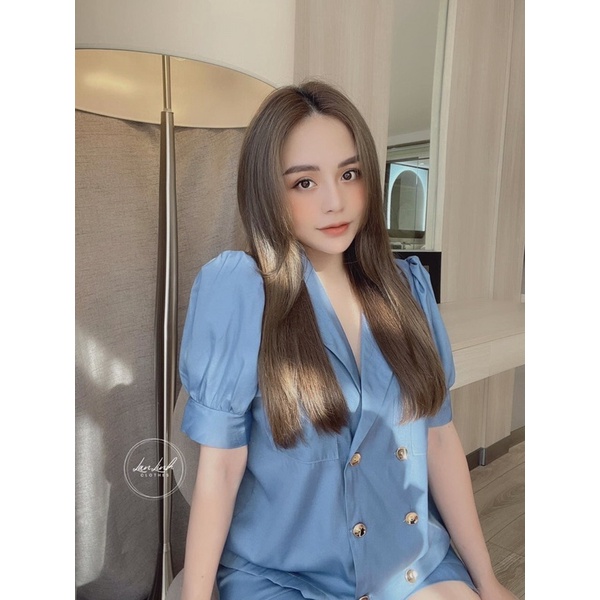 MH BỘ VEST CÚC TRƯỚC 3 MÀU NÂU XANH BE | BigBuy360 - bigbuy360.vn