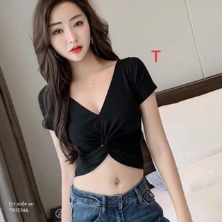 Áo crt xoắn eo cổ V - TR