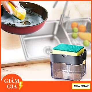 Bình đựng nước rửa chén bát tặng kèm miếng mút rửa chén