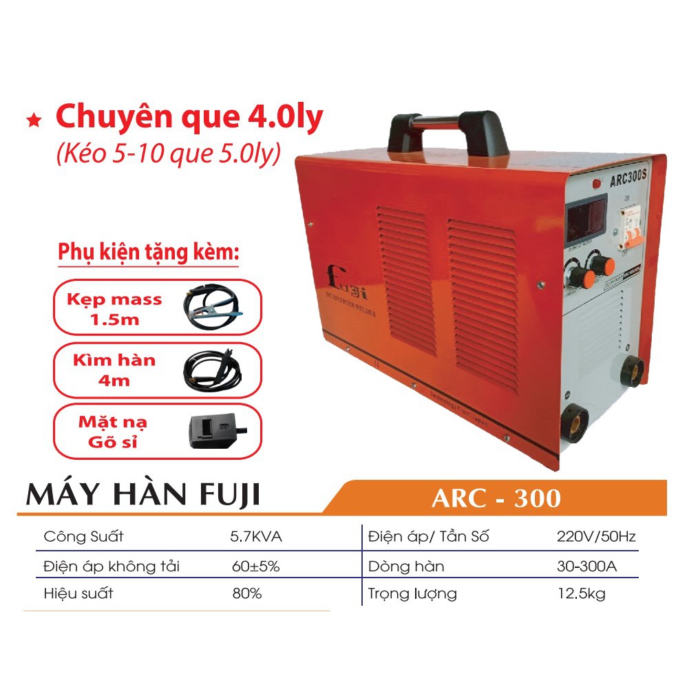 MÁY HÀN QUE ĐIỆN TỬ MINI FUJI ARC-300 - Hàng Chính Hãng 100%