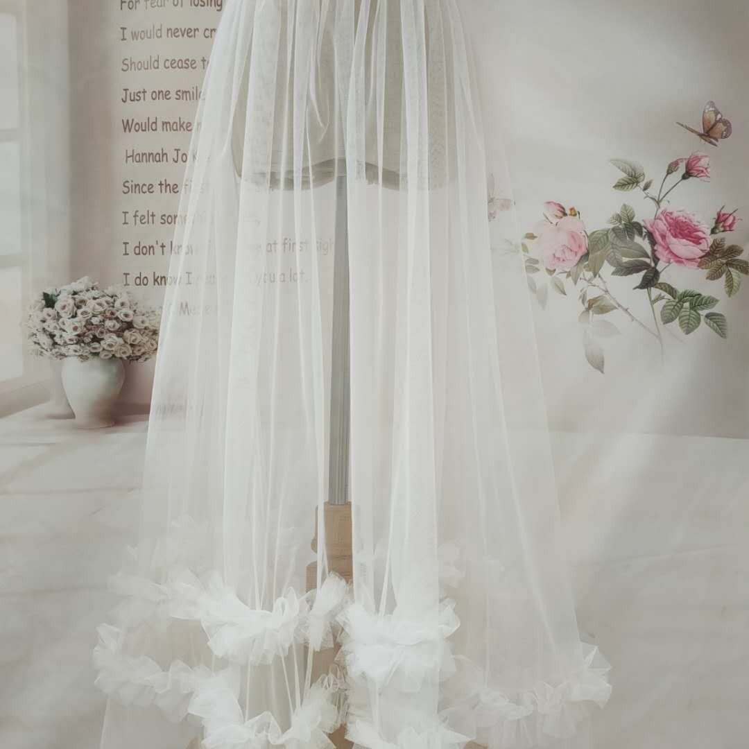 Fairy Skirt Single Layer Yarn High Waist Yarn Skirt A Women's Long Pettiskirt Midi skirt D148 | BigBuy360 - bigbuy360.vn