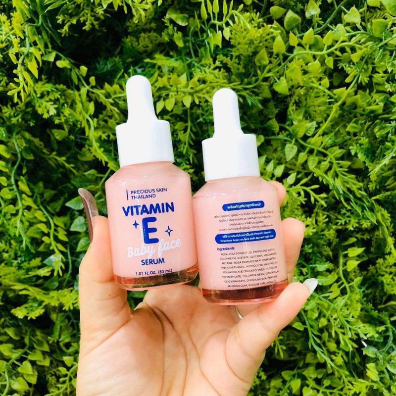 🍑 SERUM VITAMIN E CỰC MỊN, DA TRẮNG HỒNG, SIÊU CĂNG BÓNG, TRỊ MỤN, RỖ...