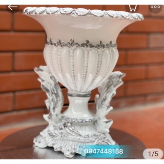 Bình hoa composite dáng bình lá số 1 cao 30cm 💯BAO BỂ VỠ💯