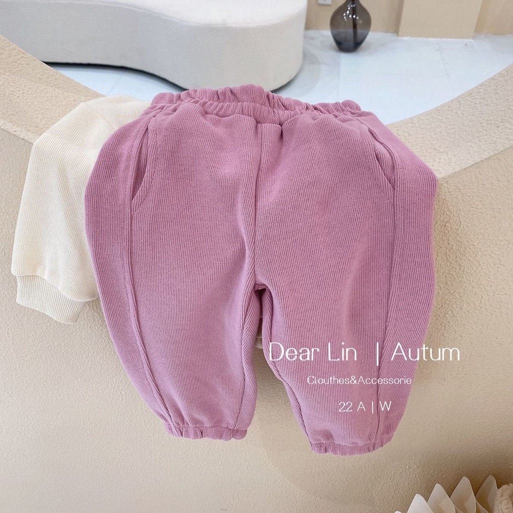 Set Đồ 2 Món Áo Thun Tay Dài Thêu Chữ + Quần Dài Thời Trang Mùa Thu Phong Cách Hàn Quốc Cho Bé Gái