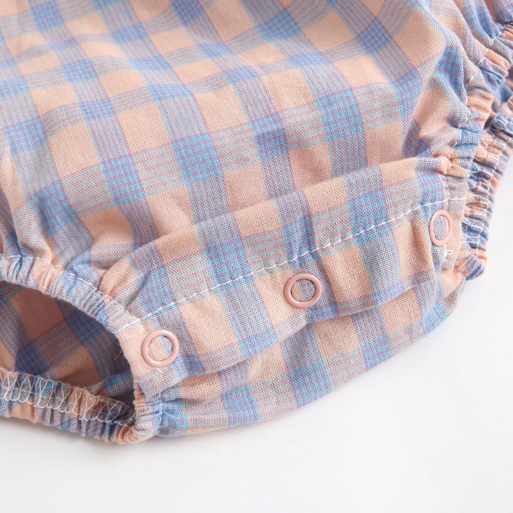 Áo liền quần Sanlutoz họa tiết kẻ sọc dễ thương thời trang mùa hè dành cho bé gái