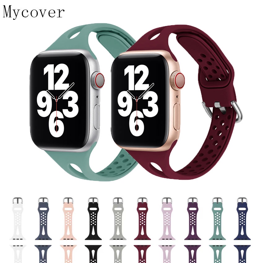 Dây Đeo Thoáng Khí Cho Đồng Hồ Thông Minh Apple Watch Series 7 6 SE 5 4 3 2 1 iWatch 45mm 44mm 42mm 41mm 40mm 38mm