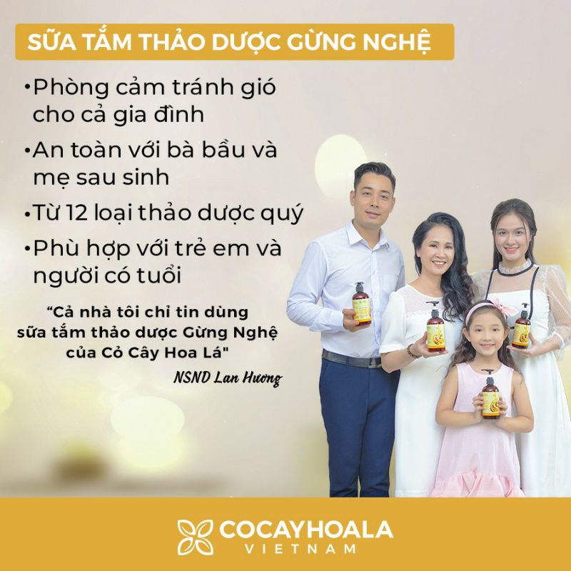 [CHÍNH HÃNG] SỮA TẮM THẢO DƯỢC GỪNG NGHỆ COCAYHOALA GIỮ ẤM, PHÒNG CẢM,  SÁNG MỊN DA | BigBuy360 - bigbuy360.vn