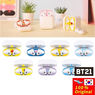 BTS BT21 Official Character Airpods Dust Guard Sticker For Airpods1 Airpods2 Tata Chimmy Cooky RJ Mang Koya Shooky