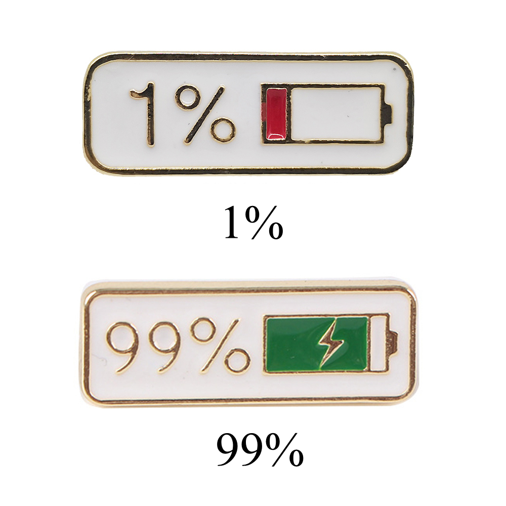 Huy Hiệu Cài Áo Họa Tiết Hoạt Hình 1% Điện Năng