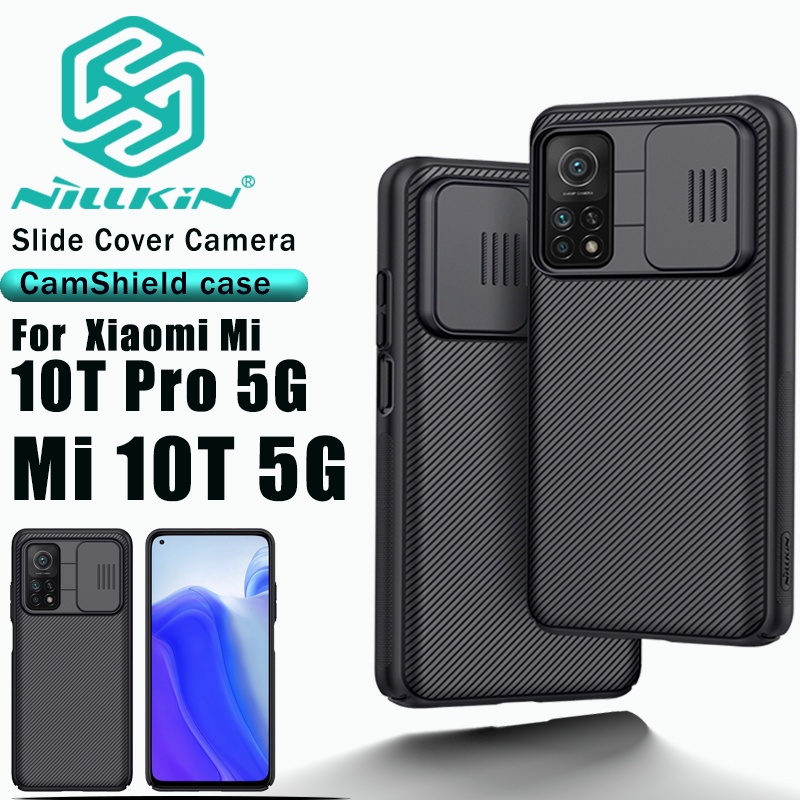 Ốp lưng PC Nillkin thiết kế nắp trượt bảo vệ máy ảnh cho Xiaomi Mi 10T 5G / 10T Pro 5G / 10T Lite 5G