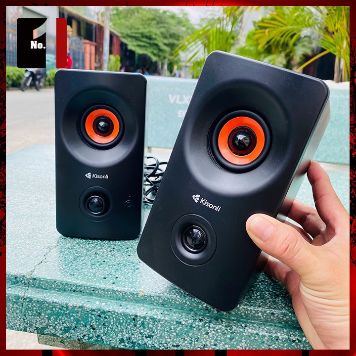 Loa Máy Tính Để Bàn Mini Bluetooth 2.0 Kisonli AC-9002BT Loa Vi Tính Laptop Nghe Nhạc Âm Thanh Hay Bass Lớn Có Dây