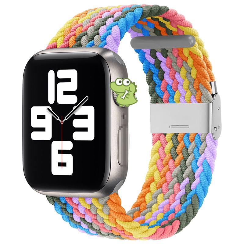 Dây Đeo Nylon Co Giãn Điều Chỉnh Được Cho Đồng Hồ Thông Minh Series 7 SE 6 5 45mm 42mm 41mm 38mm Iwatch 6 4 40mm 44mm