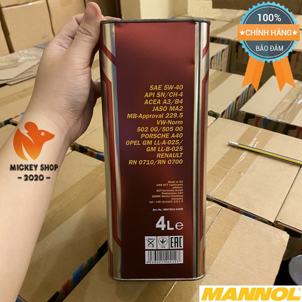 [ PRO ] Nhớt MANNOL Elite 5W-40 SN/CH-4 - 7903 4L Hàng Đức Cao Cấp Chính Hãng - mickey2020shop