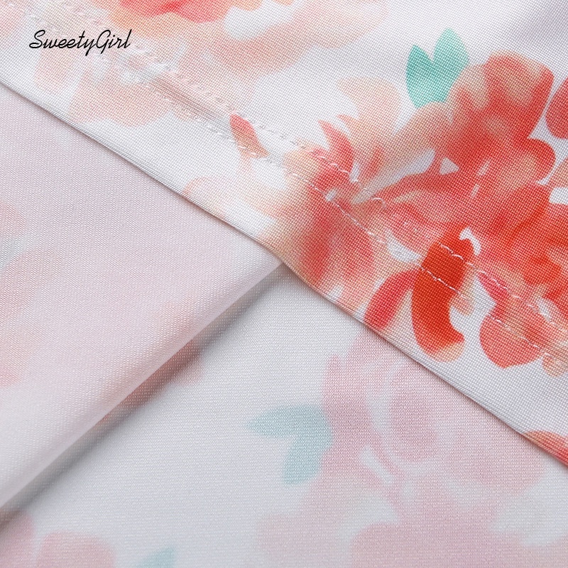 Đầm hai dây ôm dáng hở lưng in họa tiết hoa quyến rũ dành cho nữ