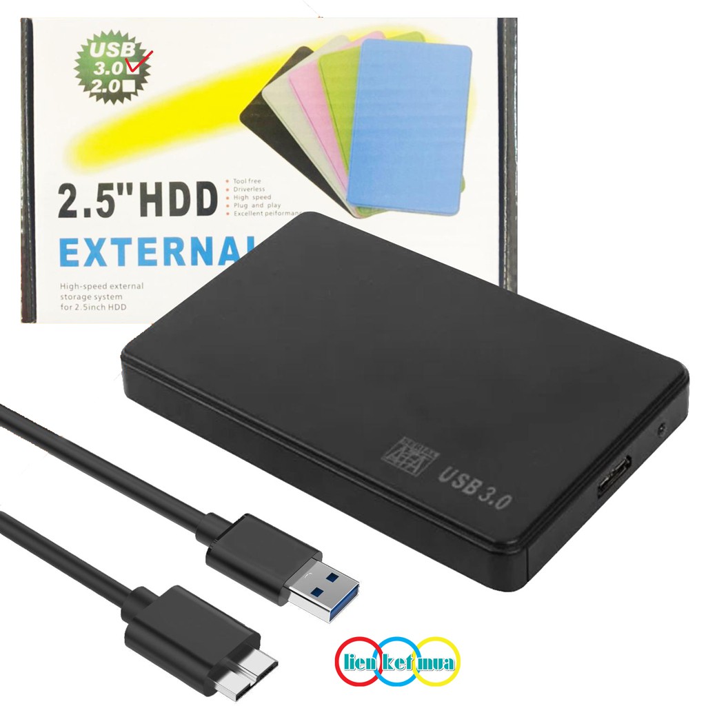 Box SSD, HDD 2.5 chuẩn 3.0 vỏ nhôm siêu bền B4 - Hộp đựng ổ cứng để biến SSD, HDD laptop thành ổ cứng di động
