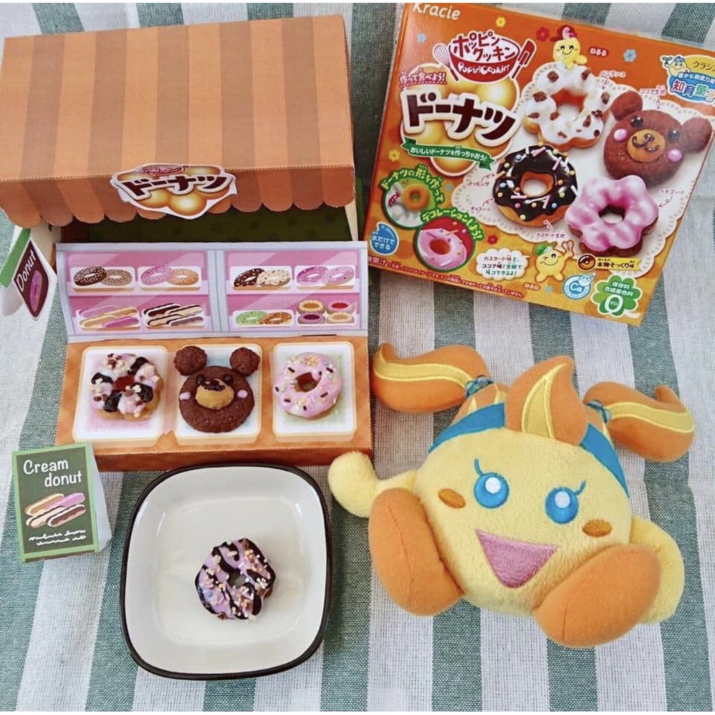 Combo 3 hộp kẹo Popin Cookin đồ chơi sáng tạo ăn được: Sushi + Bánh Donut + Thế Giới Sắc Màu chính hãng