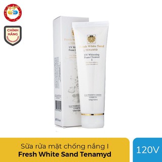 Sữa rửa mặt chống nắng Fresh White Sand Tenamyd UV Whitening Foam Cleanser I (Tuýp 120g)