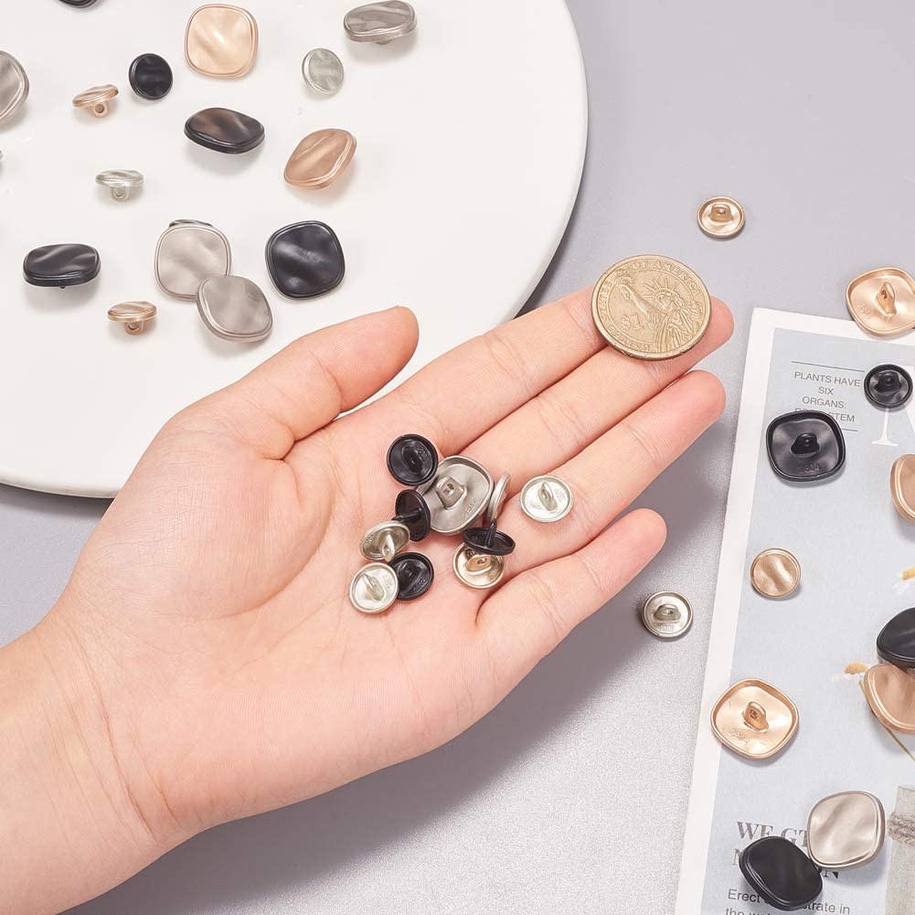 Cúc kim loại cao cấp, cúc vuông, phù hợp áo vest nam và nữ, áo khoác măng tô, áo khoác dạ 1,2cm 1,8cm