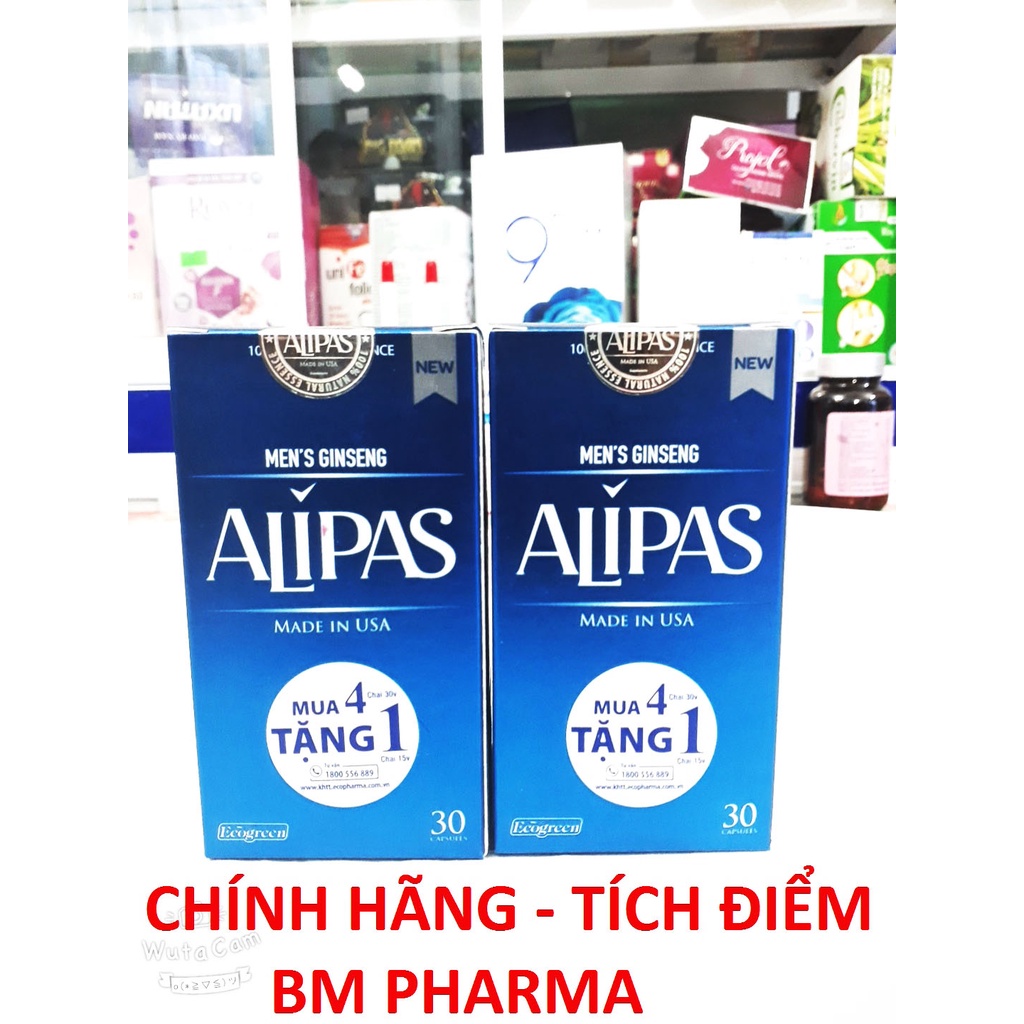 (CHÍNH HÃNG) Viên uống Sinh Lý ALIPAS GOLD (Lọ 30 viên)