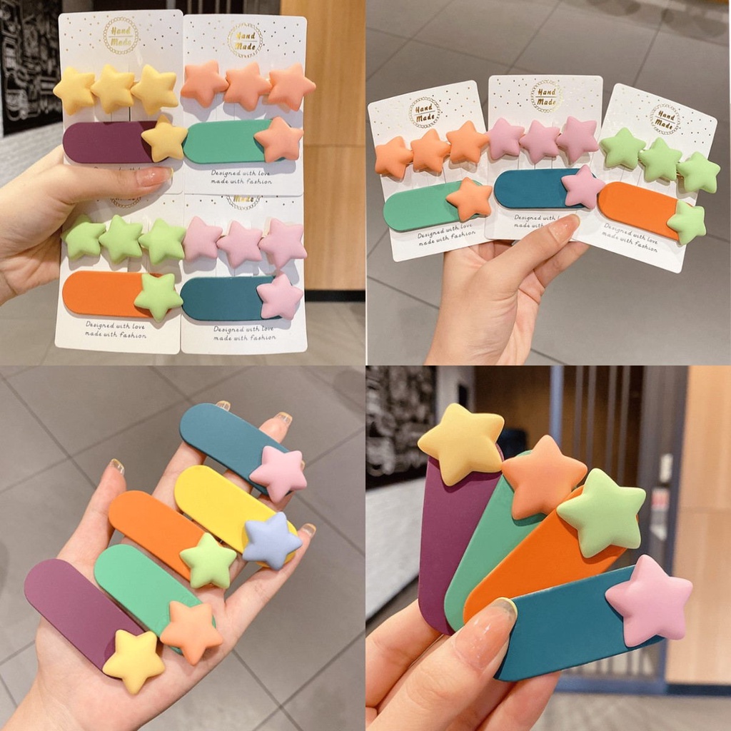 Kẹp Tóc Nữ Màu Sắc Ngọt Ngào Phong Cách Hàn Quốc