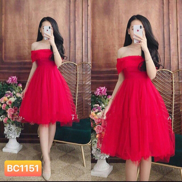 Ảnh và video thật 1000% Đầm công chúa trễ vai giá gôc 300k