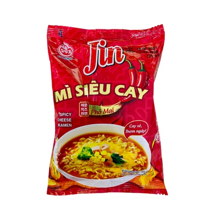 Lốc 5 Gói Mì Jin siêu cay vị phô mai Ottogi 105g