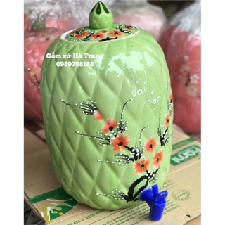 Bình chứa nước dung tích 10 lít gốm sứ Bát Tràng