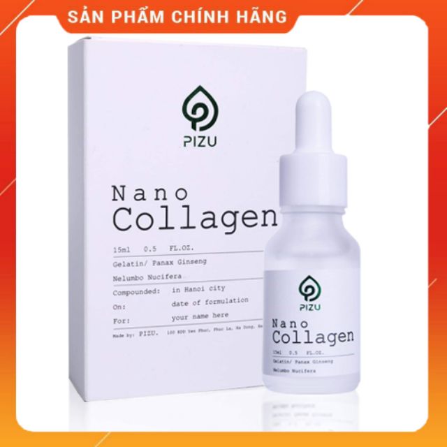 [SERUM CHỐNG GIÀ] Nano Colagen Siêu Vi PIZU-Serum Trẻ Hóa Da Căng Bóng Tức Thì Hàng Cao Cấp Chính Hãng