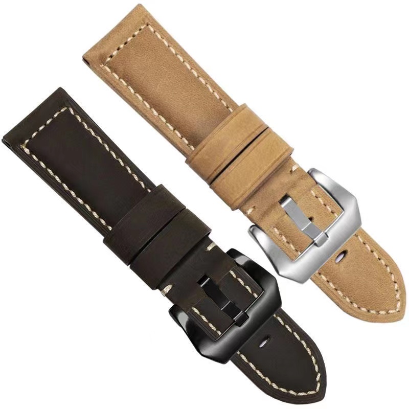 Dây Đeo Bằng Da Thật Màu Trơn Cho Đồng Hồ Panerai PAM111 441 20mm 22mm 24mm 26mm