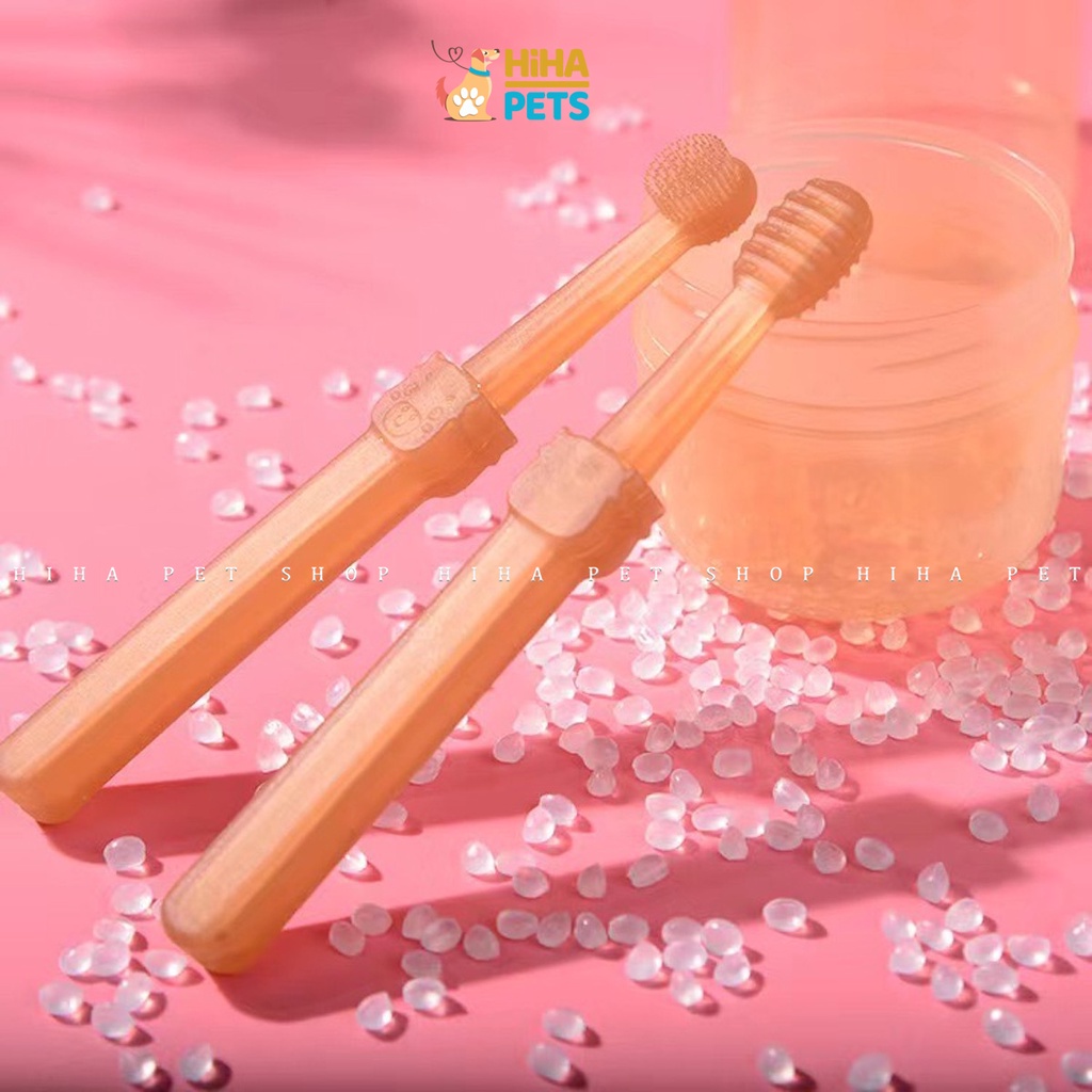 Bộ Kem Đánh Răng Và Bàn Chải Đánh Răng Chó Mèo Bộ Kem Đánh Răng Có Bàn Chải Cho Thú Cưng Hiha Pets.