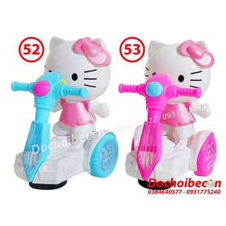 Lồng đèn trung thu Kitty lái xe Scotter: Dùng pin, có đèn, nhạc, di chuyển được