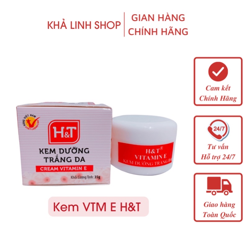 kem trắng da Cream vitamin e H&T 35g