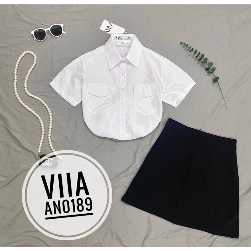 Sơ mi trắng túi hộp AN0189 VIIA DESIGN