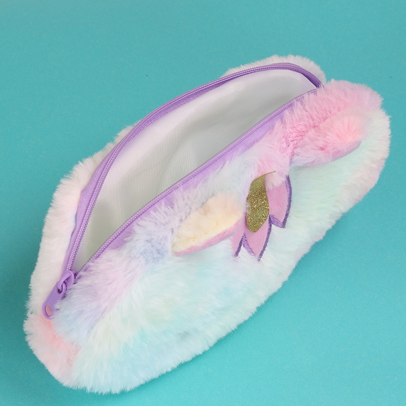 Bóp Viết Lông Nhung Hình Ngựa Một Sừng Dễ Thương Ốp