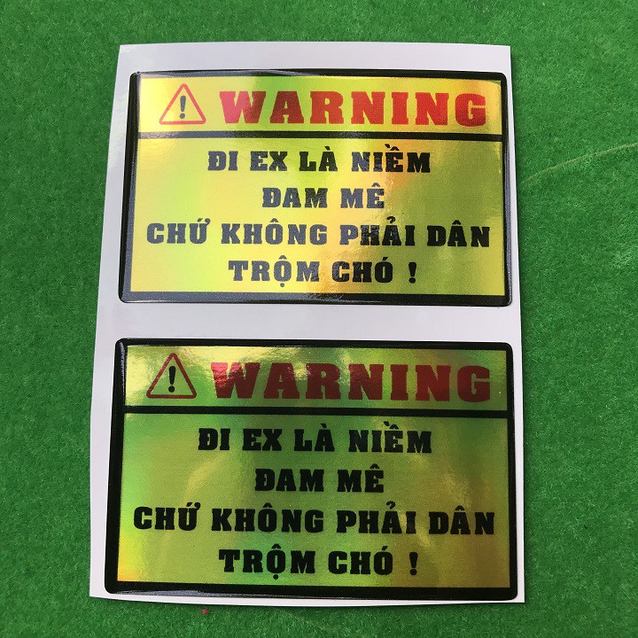 Tem Cảnh Báo Hài Hước 1 Cặp