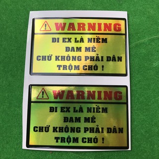 Tem Cảnh Báo Hài Hước 1 Cặp