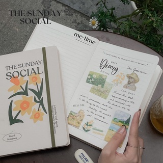 Sổ tay A5 CRABIT ghi chép chấm dot//kẻ ngang/ô vuông/trơn 130gsm chuyên bullet journal, vẽ - SUNDAY SOCIAL