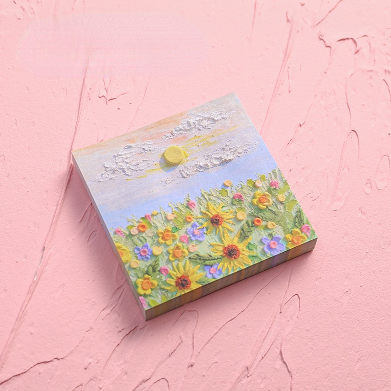 Giấy Note Ghi Chú Họa Tiết Tranh Sơn Dầu Dành Cho Học Sinh